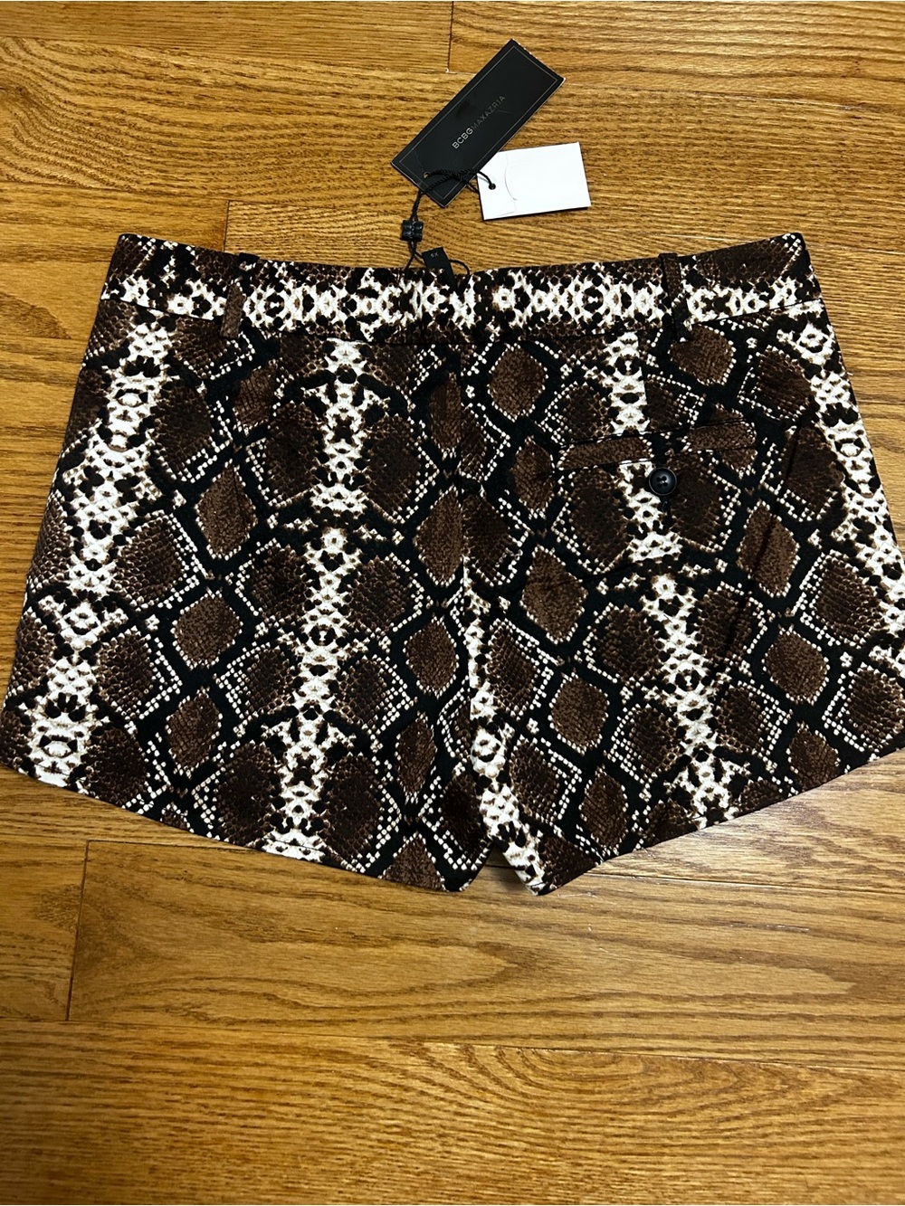 BCBGMaxAzria Brown Snakeskin Print Shorts - Picture 6 of 6